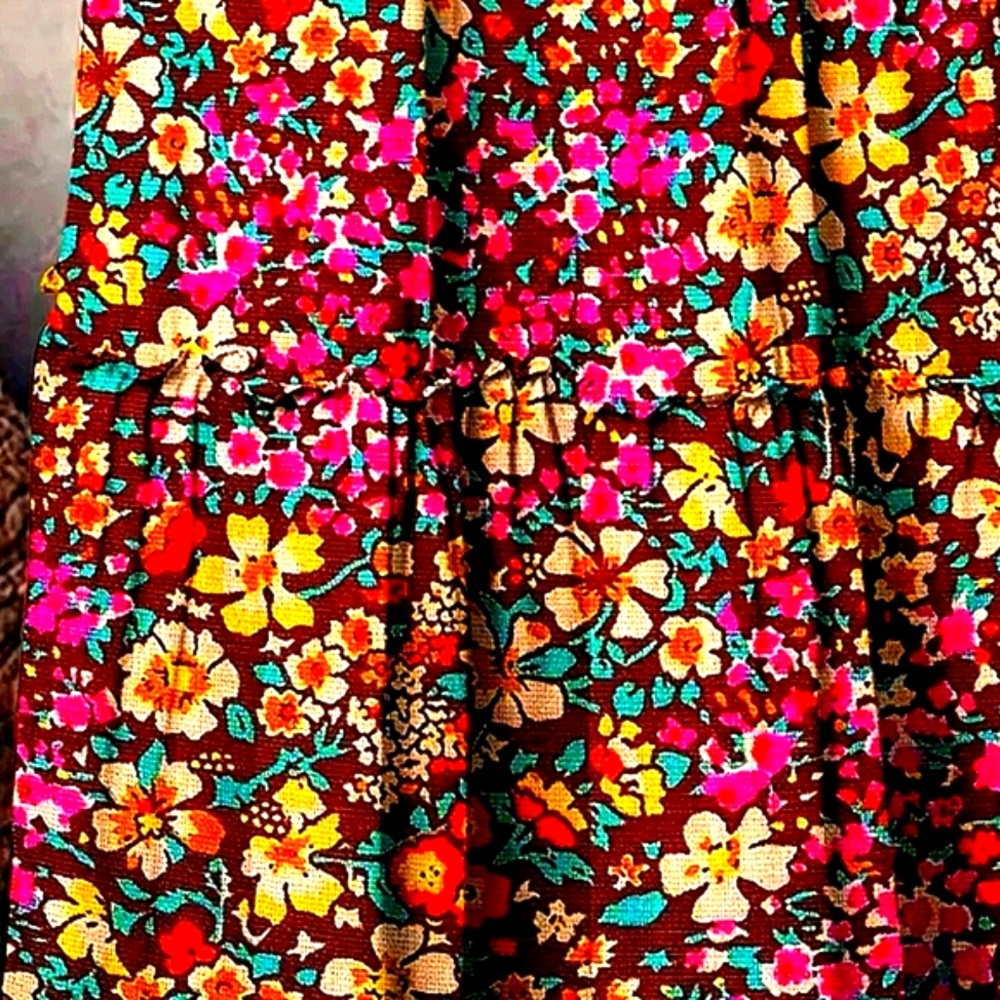 Pocket Skirt Long Casual Loose Fit  Floral Maxi Vacation Outfit - Picture 3 of 7
